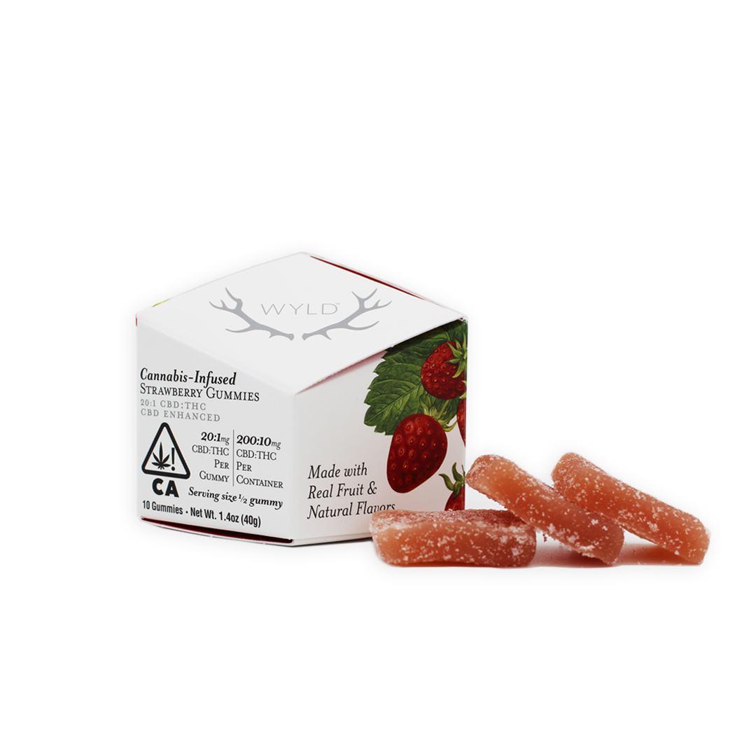 WYLD - Strawberry 20:1 CBD:THC Gummies