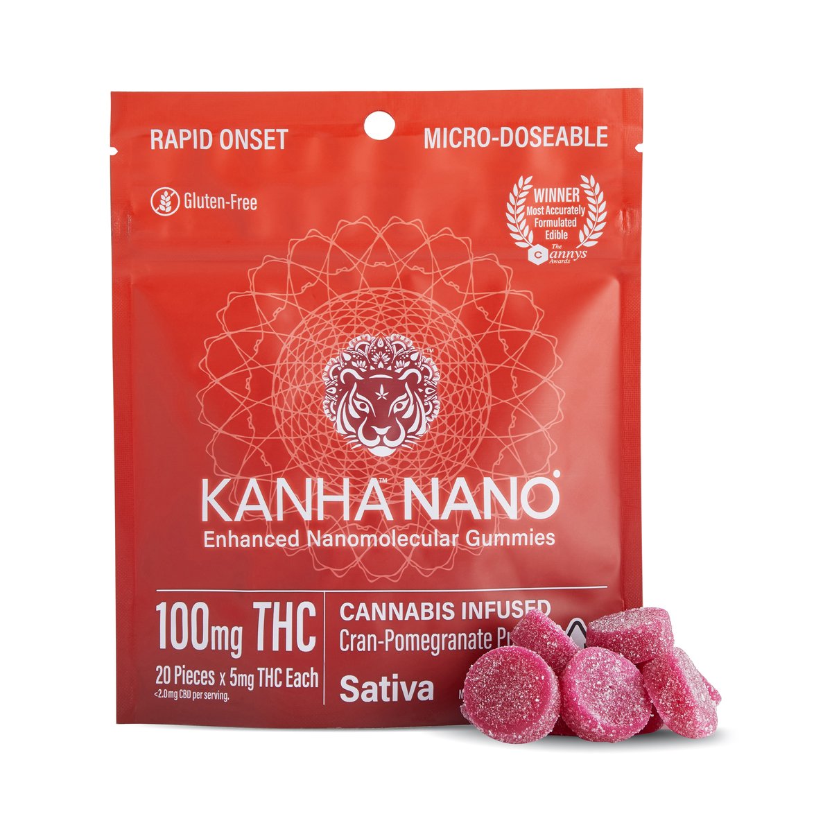 Kanha - Cran-Pomegranate Punch Nano Gummies