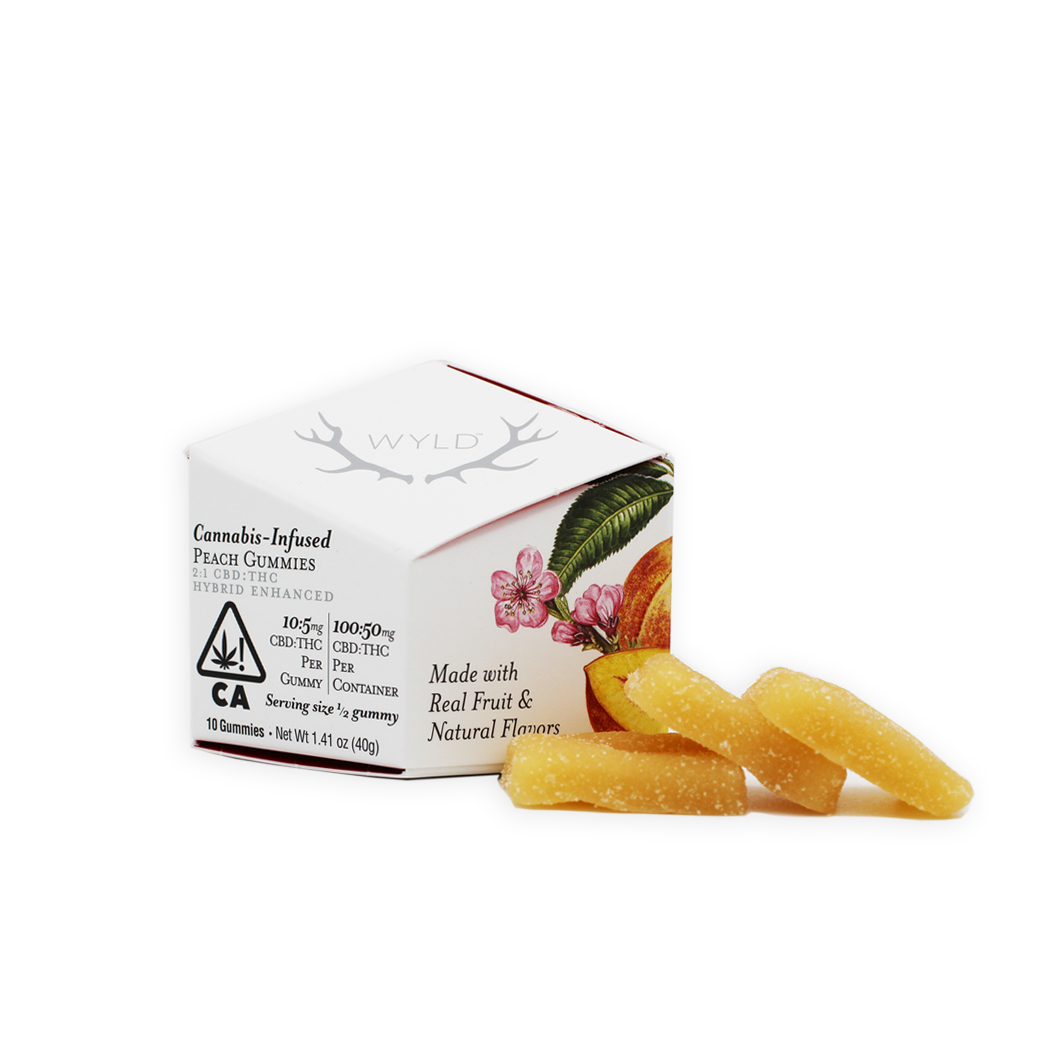 WYLD - Peach 2:1 CBD:THC Gummies