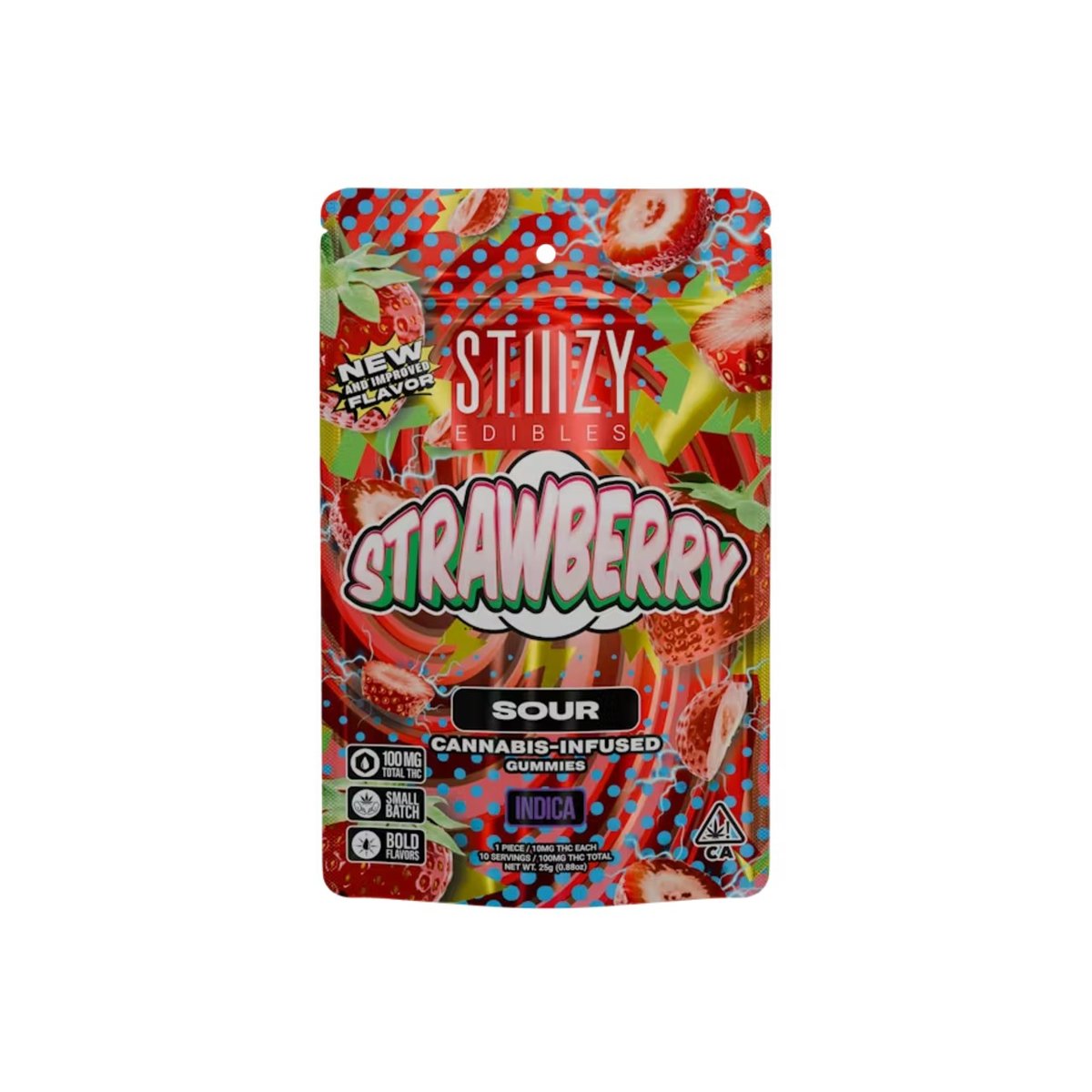 STIIIZY - Sour Strawberry-Live Resin Gummies