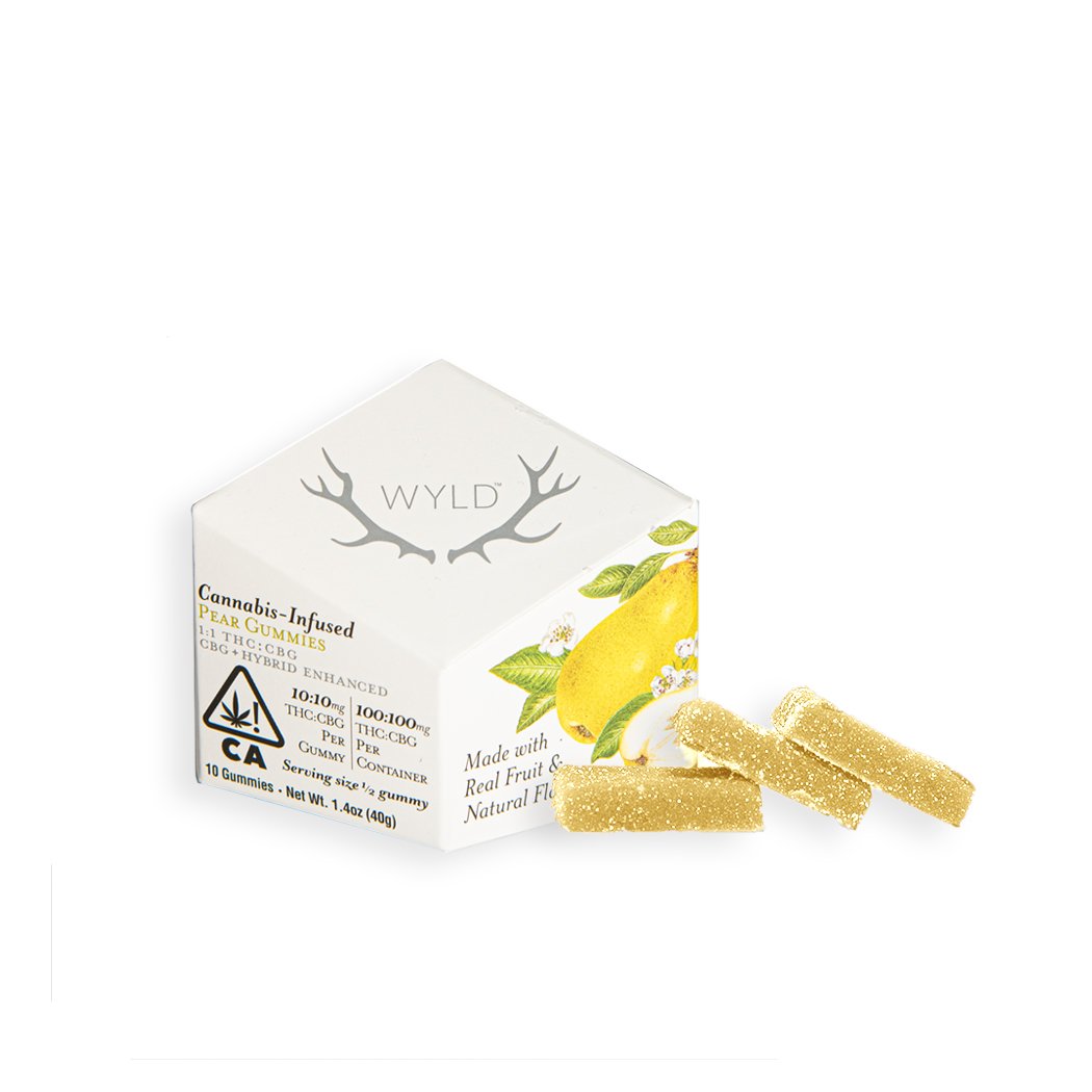 WYLD - Pear 1:1 THC:CBG Gummies