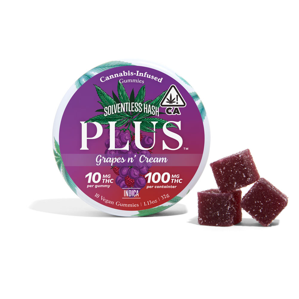 PLUS - Grapes n' Cream Solventless Gummies
