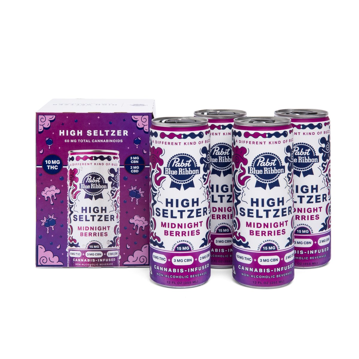 Pabst Labs - Midnight Berries High Seltzer - 4-pack