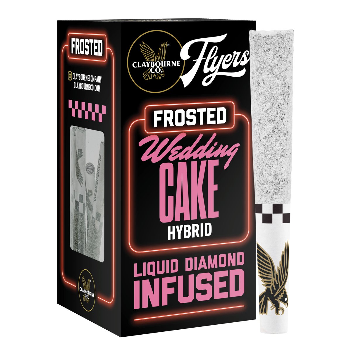 Claybourne Co. - Wedding Cake Infused Frosted Flyers 5-Pack - 2.5g