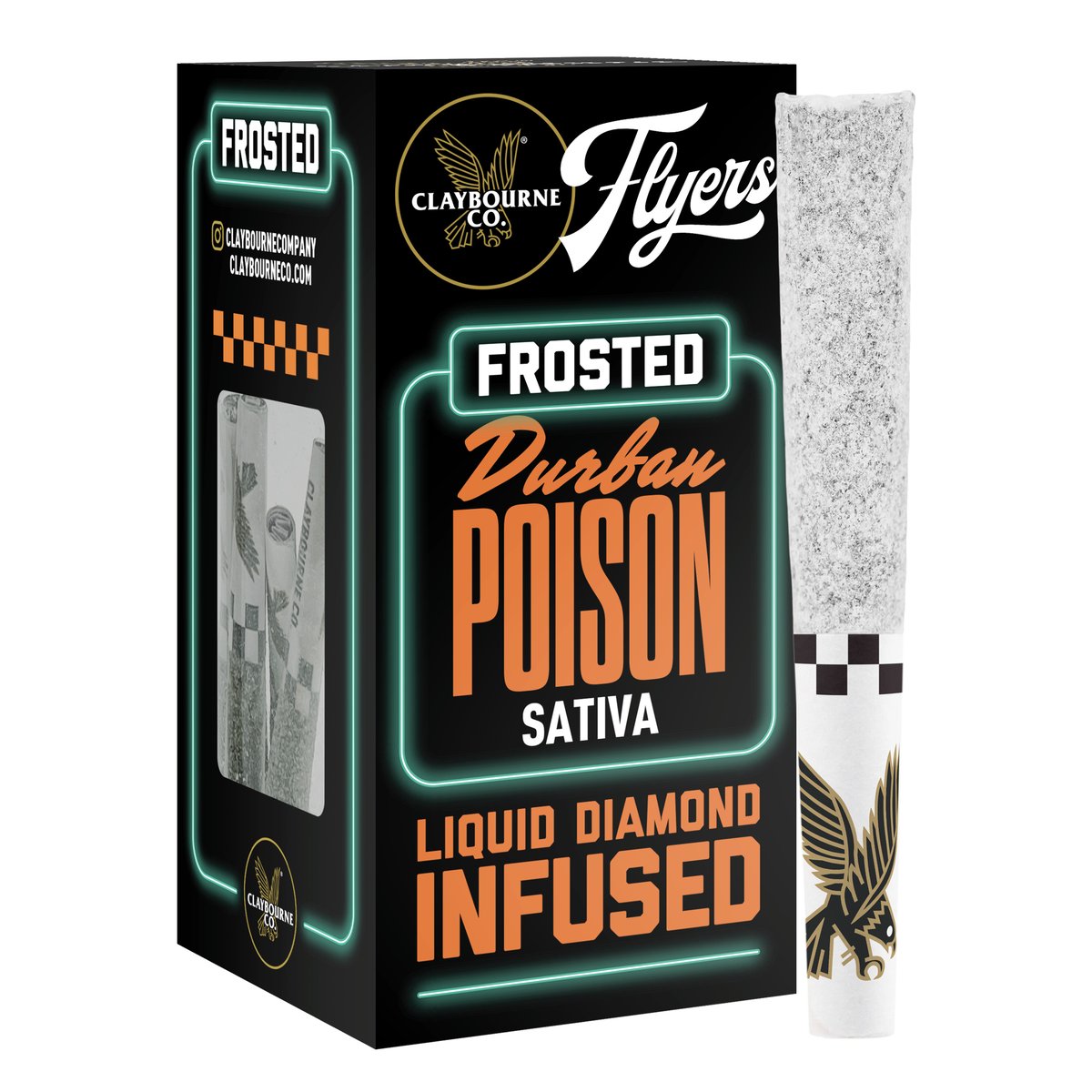 Claybourne Co. - Durban Poison Infused Frosted Flyers 5-Pack - 2.5g