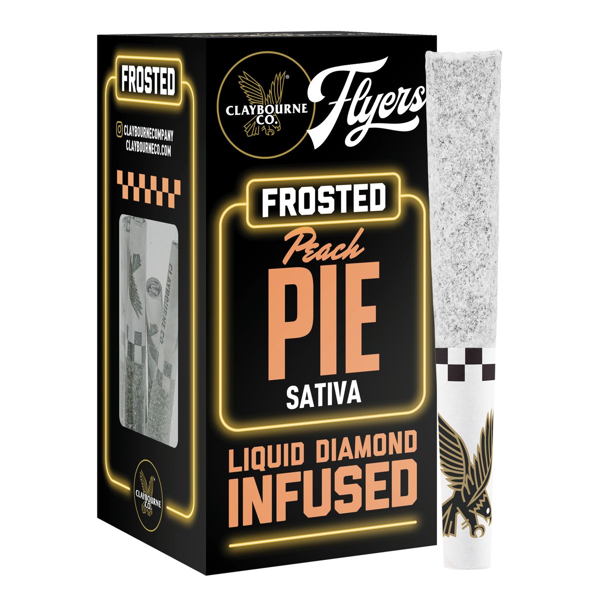 Claybourne Co. - Peach Pie Infused Frosted Flyers 5-Pack - 2.5g