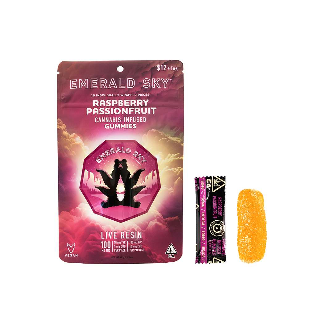 Emerald Sky - Raspberry Passionfruit Live Resin Gummies