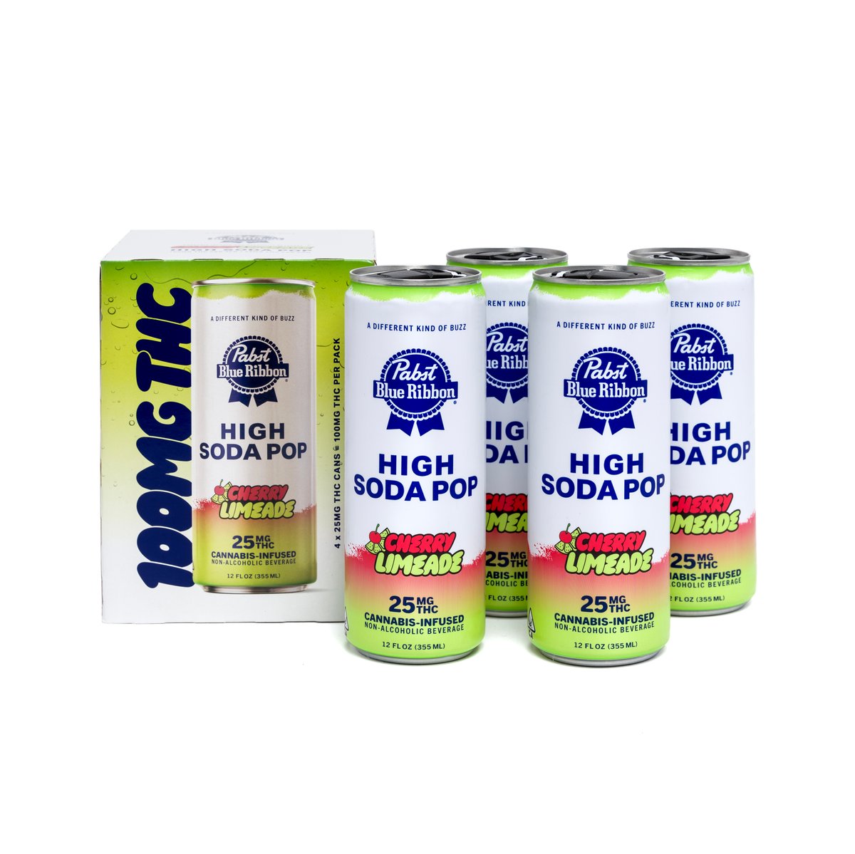 Pabst Labs - Cherry Limeade High Soda Pop 25mg - 4 Pack