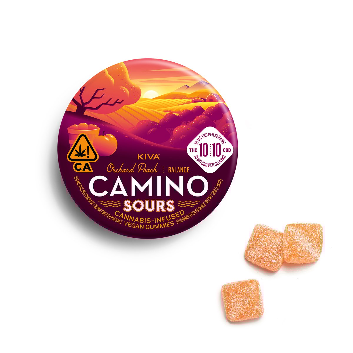 Camino - Orchard Peach 1:1 Balance Sours Gummies