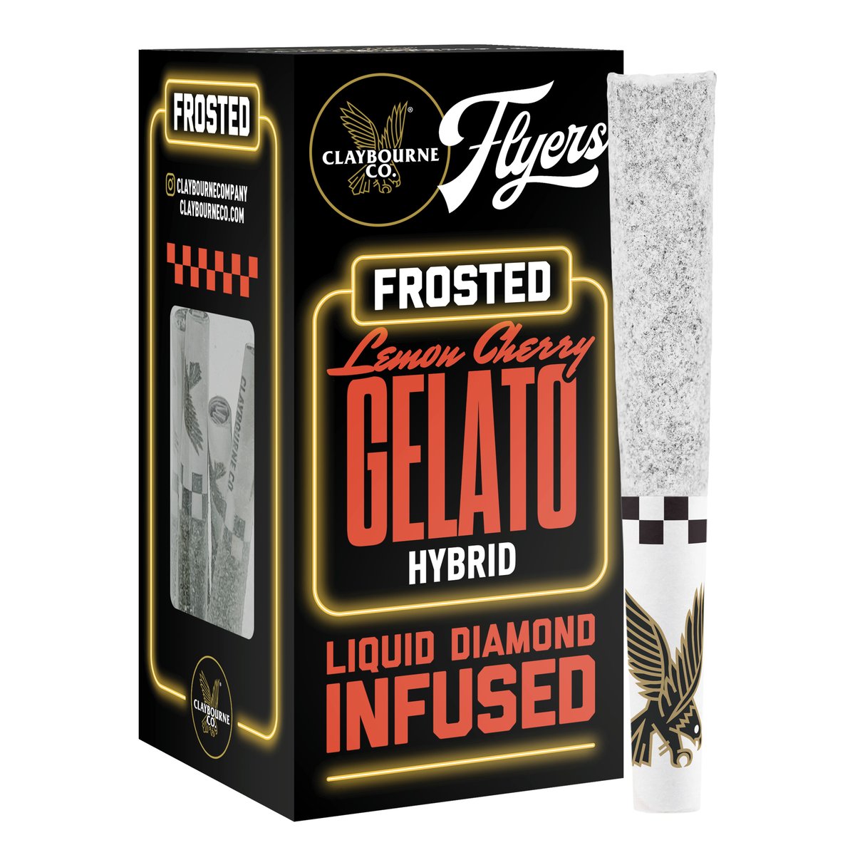 Claybourne Co. - Lemon Cherry Gelato Infused Frosted Flyers 5-Pack - 2.5g