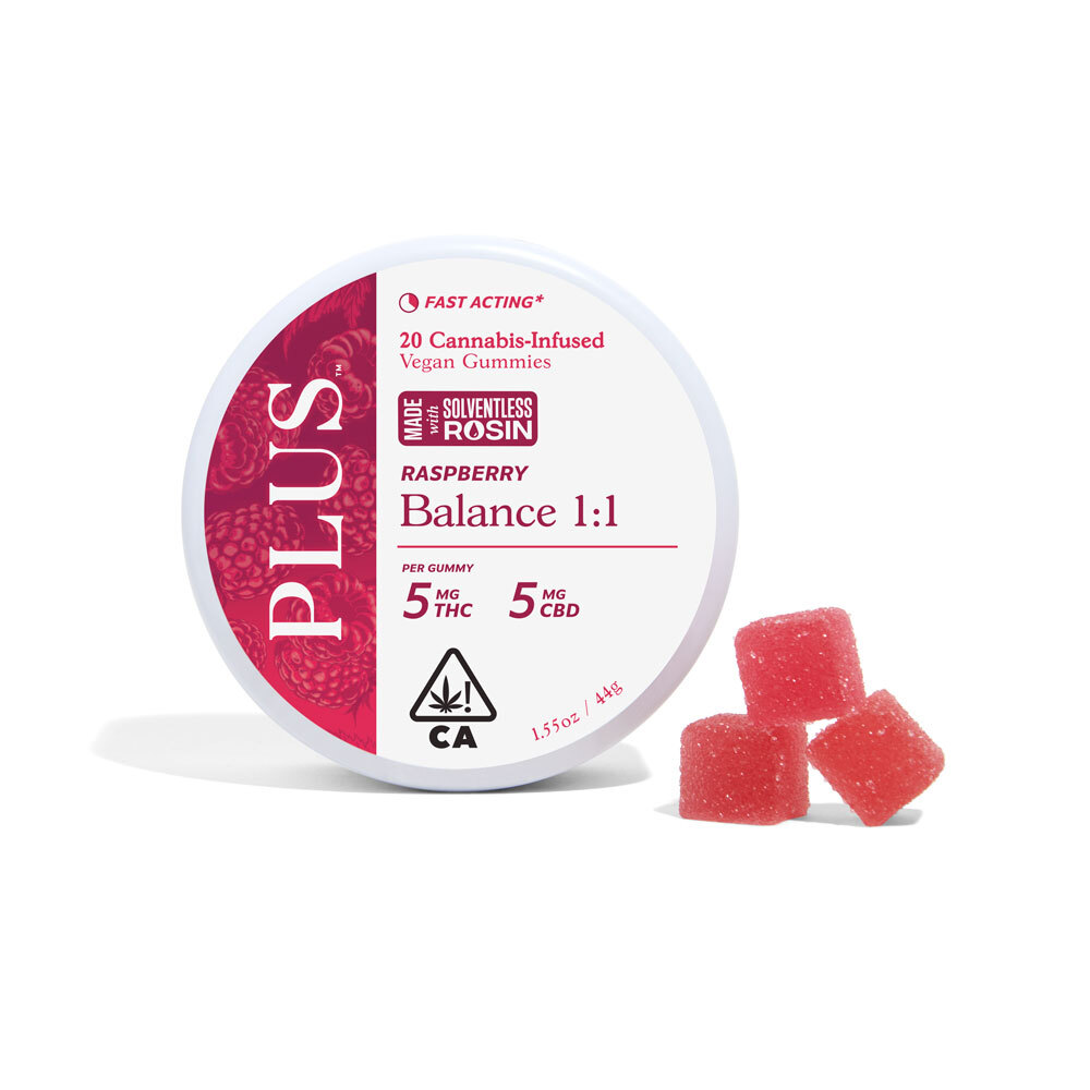 PLUS - Raspberry BALANCE 1:1 Gummies