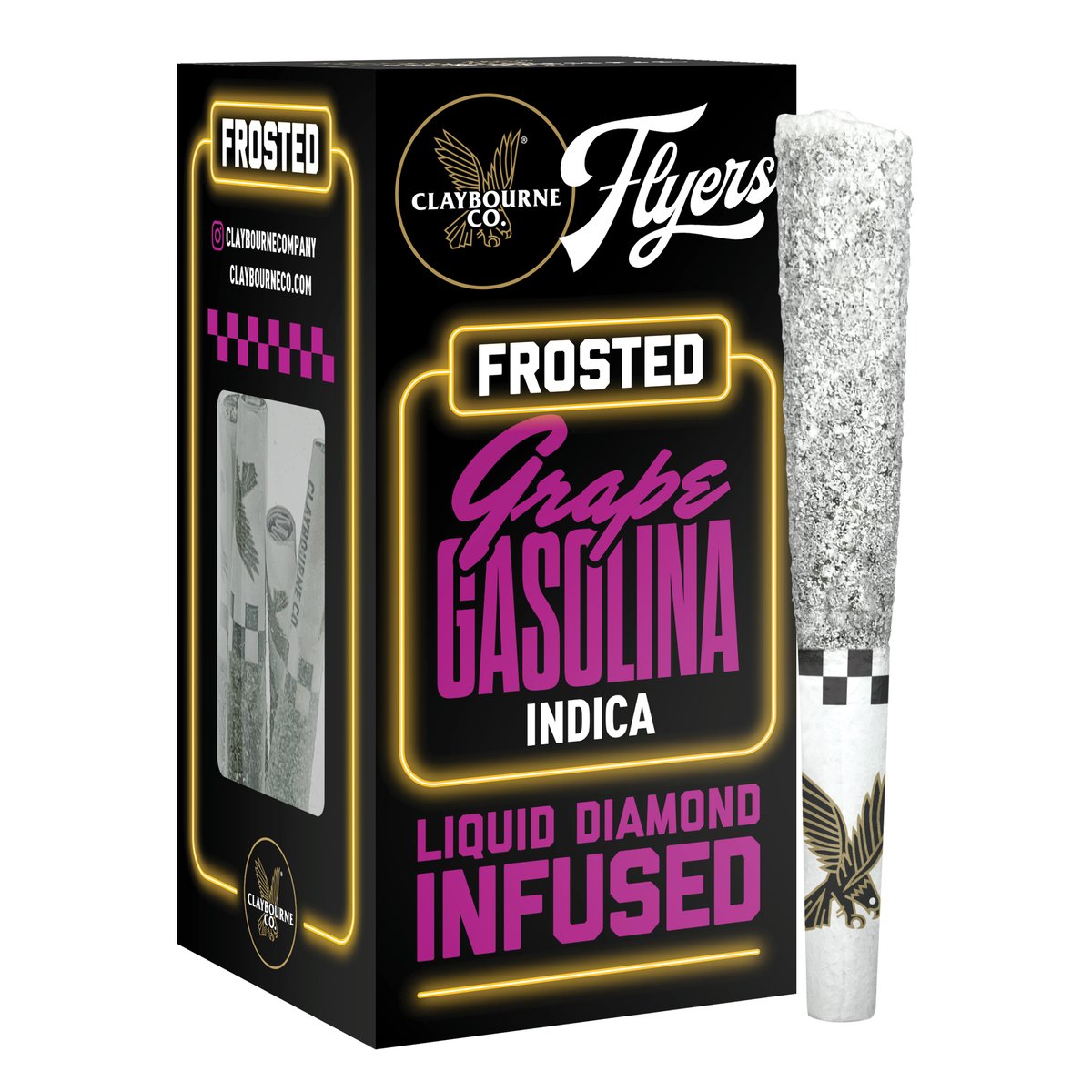 Claybourne Co. - Grape Gasolina Infused Frosted Flyers 5-Pack - 2.5g