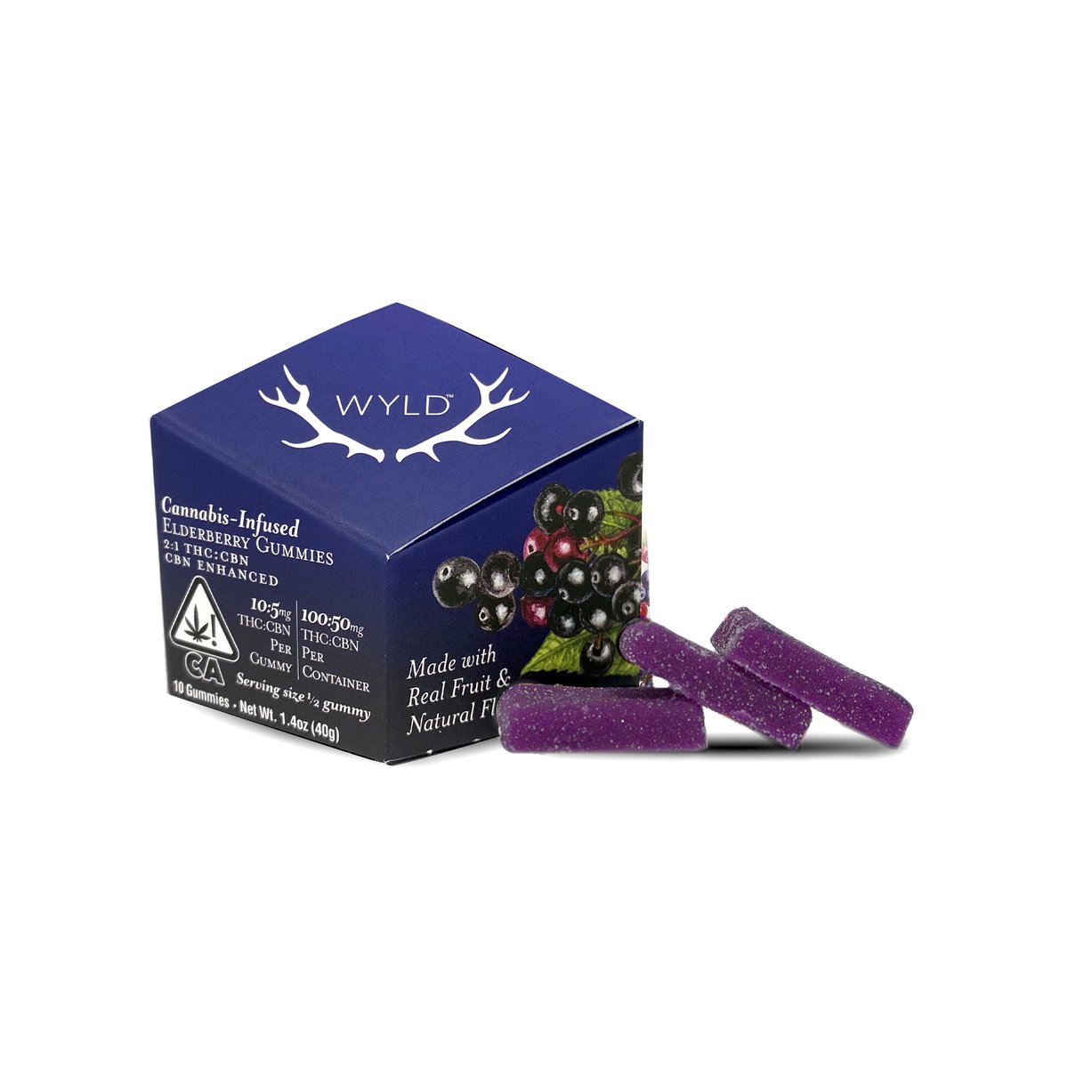 WYLD - Elderberry THC:CBN 2:1 Gummies