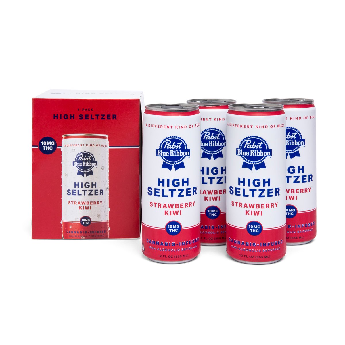 Pabst Labs - Strawberry Kiwi High Seltzer - 4-Pack