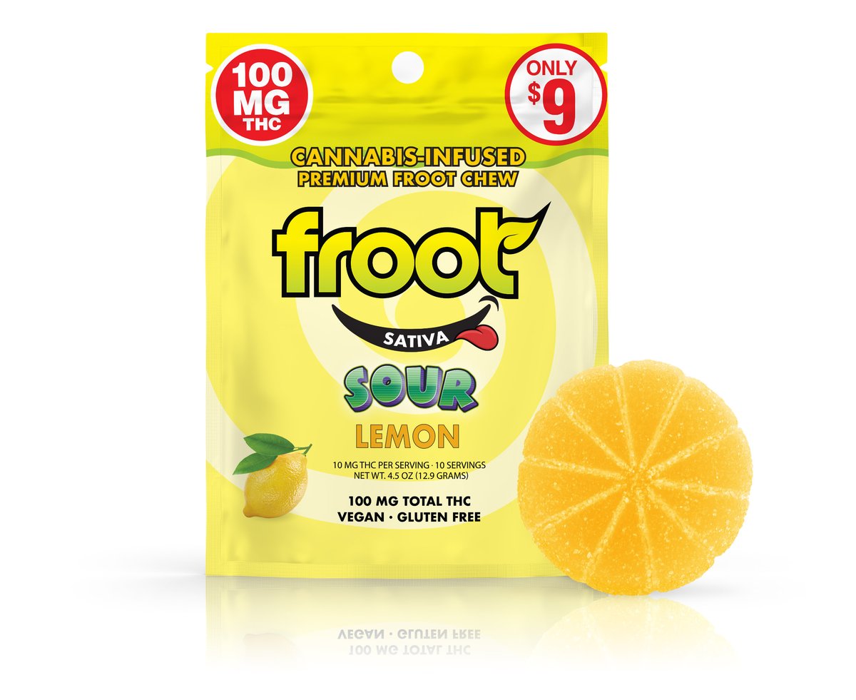 Froot - Sour Lemon Gummy Single - 100mg