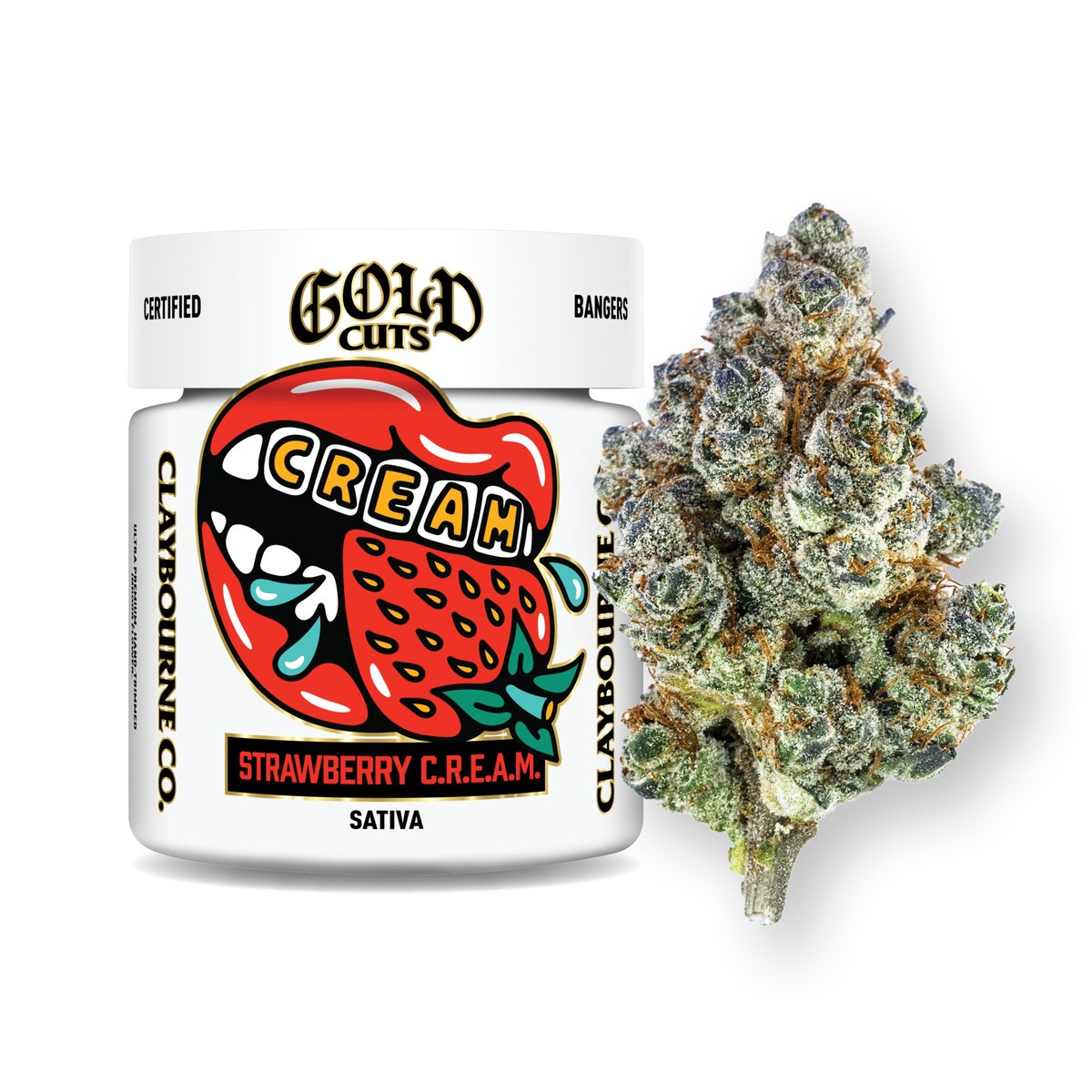 Claybourne Co. - Gold Cuts: Strawberry C.R.E.A.M.- 3.5g