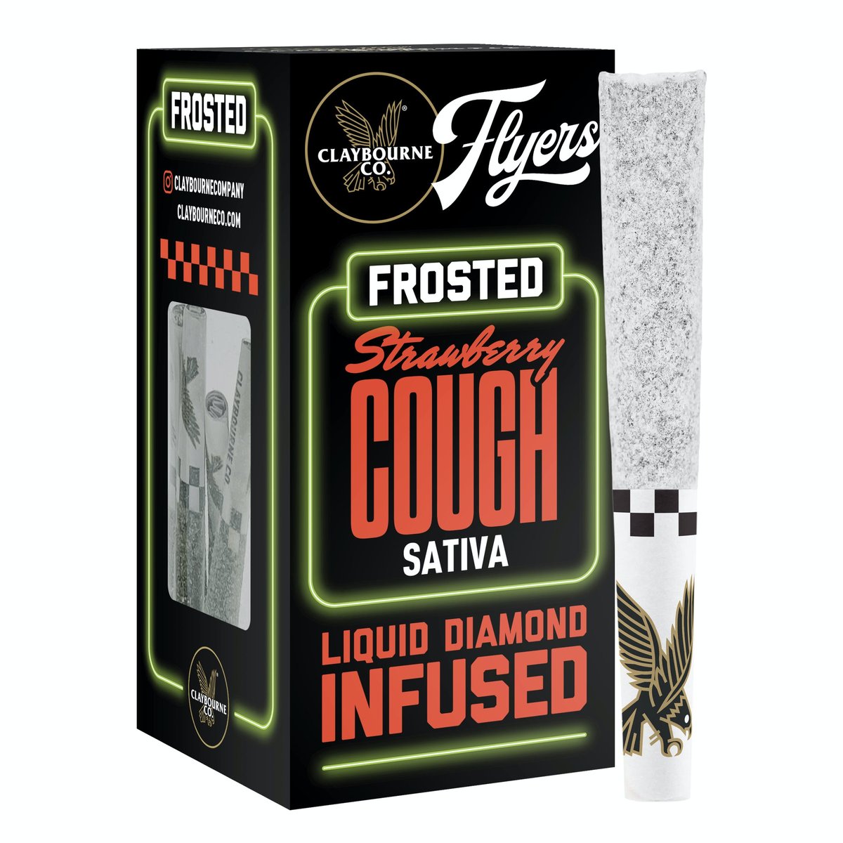 Claybourne Co. - Strawberry Cough Infused Frosted Flyers 5-Pack - 2.5g