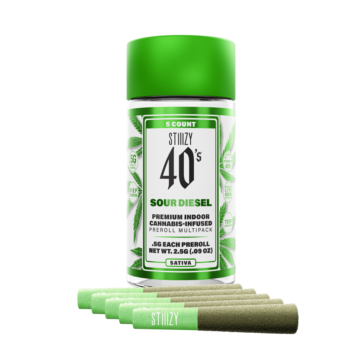 STIIIZY - Sour Diesel Infused 5-Pack - 2.5g