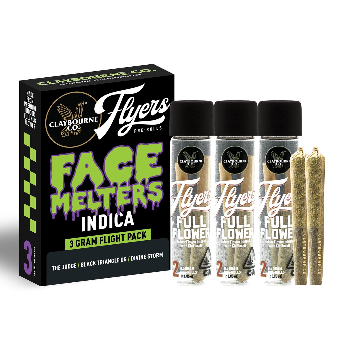 Claybourne Co. - Face Melters: Indica Variety 6-Pack - 3g