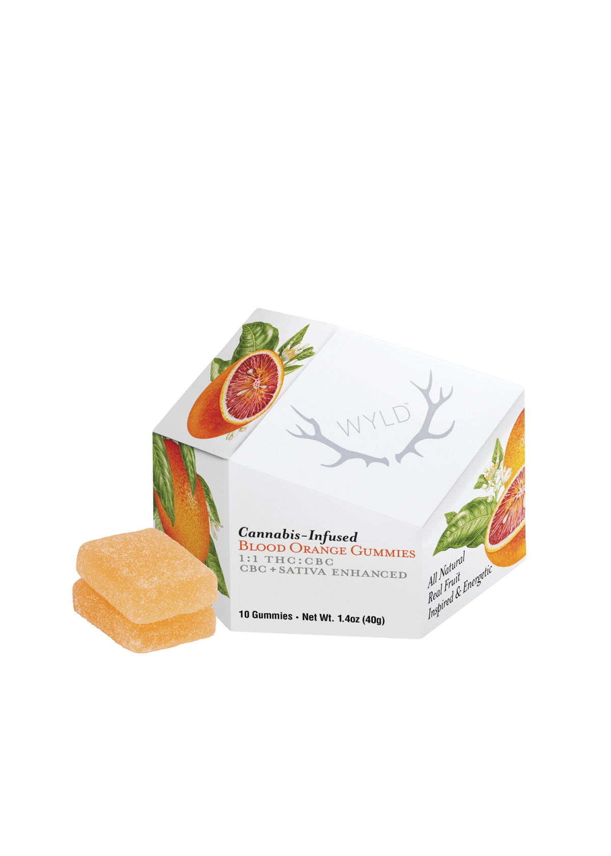 WYLD - Blood Orange 1:1 THC:CBC Gummies