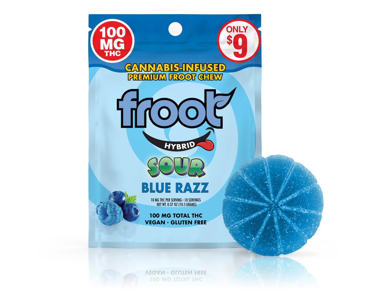 Froot - Sour Blue Razz Gummy Single - 100mg