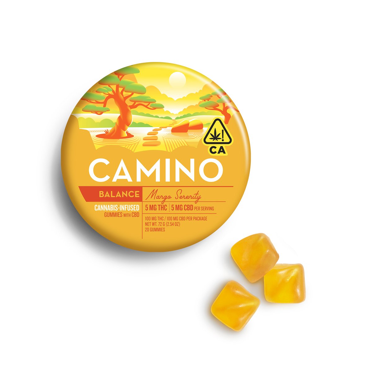 Camino - Mango Serenity 1:1 THC:CBD Gummies