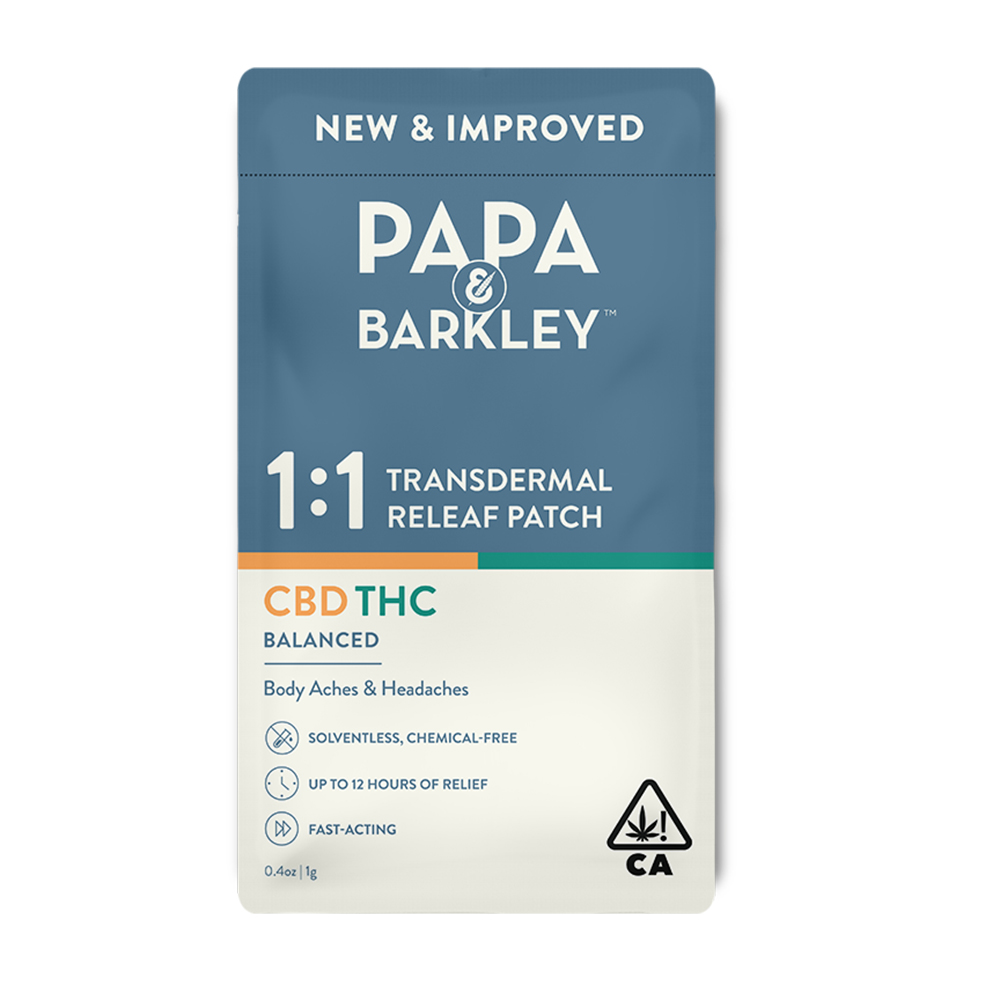 Papa & Barkley - Releaf Patch - 1:1 CBD:THC - 30mg
