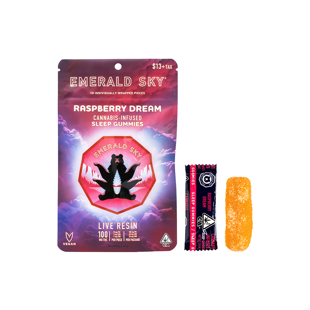 Emerald Sky - Raspberry Dream Sleep 10:2:2 Gummies